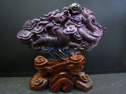 スギライト彫刻　紫龍　現品50