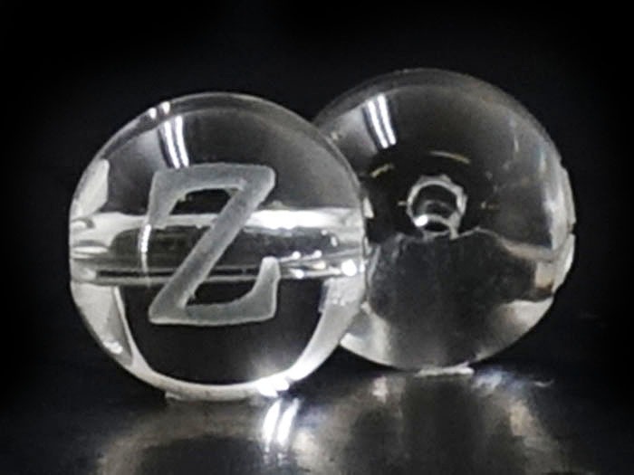 アルファベットビーズ　水晶　「Z」　1粒