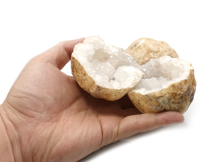 水晶ジオードペア原石モロッコ産 Lサイズ 1個